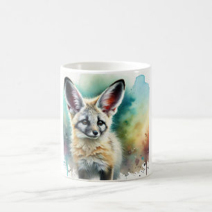 Taza De Café Bat eared fox 060924AREF139 - Watercolor