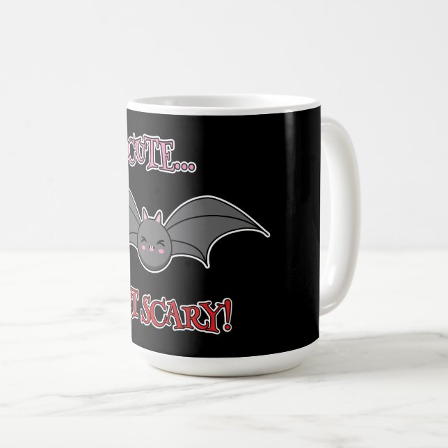 Taza De Café Bat lindo pero asustado (Anverso derecho)