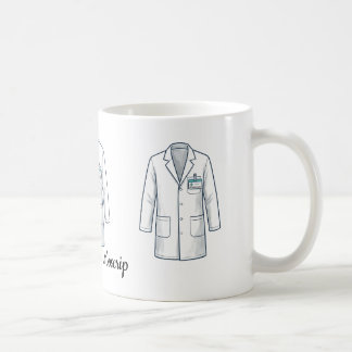 Taza De Café Bata Blanca de Médico con Placa de Identificación