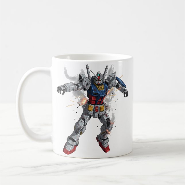 Taza De Café Batalla dañada Gundam (Izquierda)