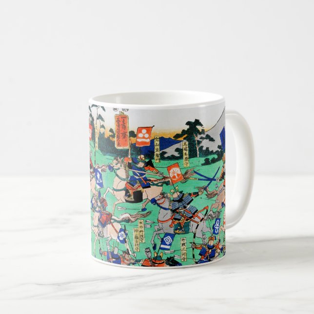 Taza De Café Batalla de Kawanakajima, Ukiyo-e (Anverso derecho)