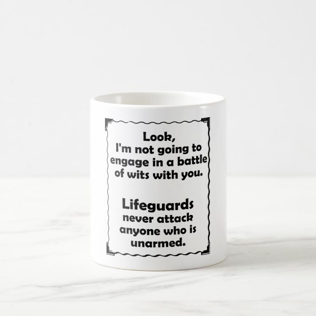 Taza De Café Batalla del salvavidas de los ingenios (Centro)