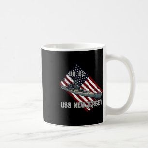 Taza De Café Batallero Uss New Jersey Bb-62 & Combate Warsh