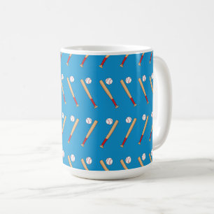 Taza De Café Bate de béisbol con patrón de bola