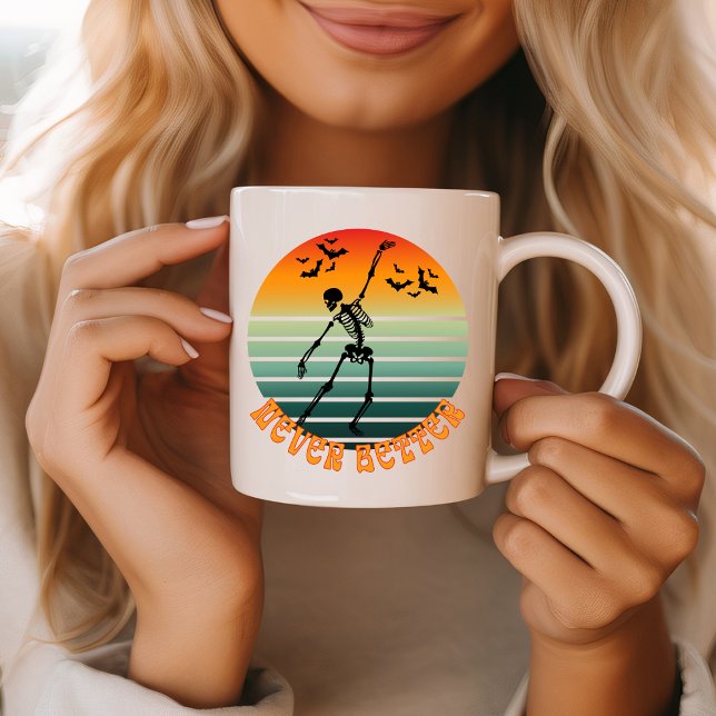 Taza De Café Bate de skeleteen de Halloween nunca mejor bailarí (Subido por el creador)