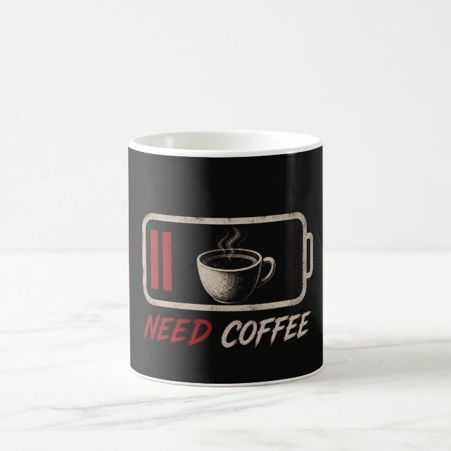 Taza De Café Batería Baja Necesito Café – (Centro)