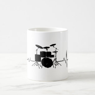Taza De Café Batería Regalo de tambores de instrumentos musical