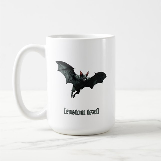 Taza De Café Batería voladora - Texto Personalizado (Izquierda)