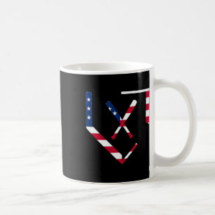 Taza De Café Bates de béisbol de home plate Stars And Stripes A