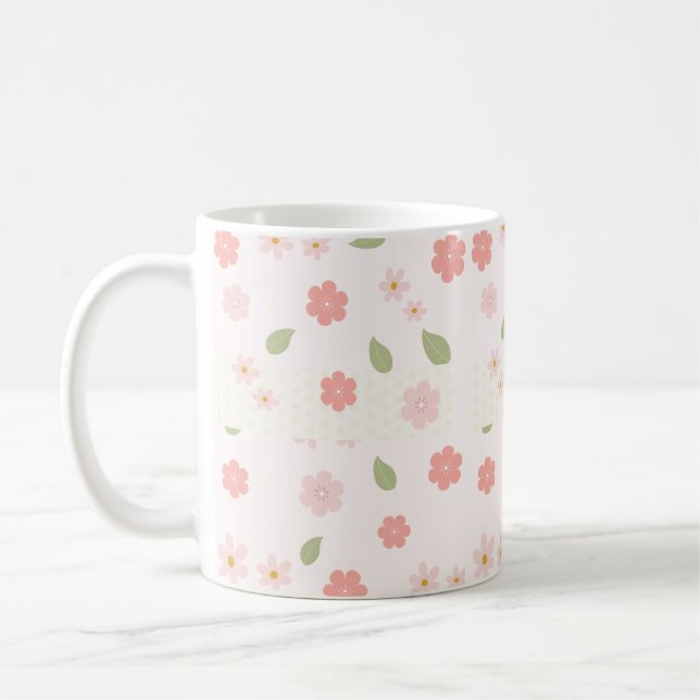 Taza De Café batido de fresa kawaii (Izquierda)