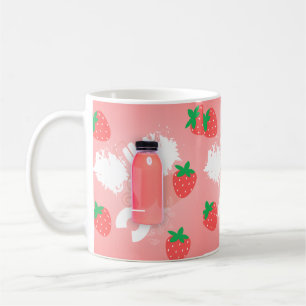 Taza De Café batido de fresa kawaii