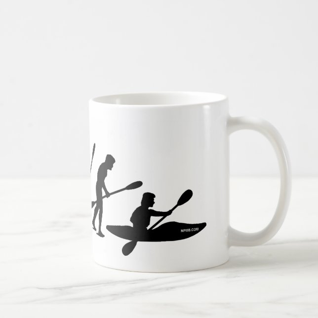 Taza De Café Batiendo la evolución (kajak) (Derecha)