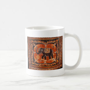 Taza De Café Batik del elefante