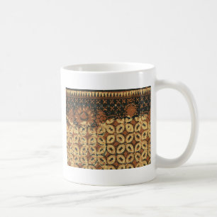 Taza De Café Batik Earthy Grano de Café Elegante Rústico Áspero