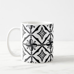 Taza De Café Batik Indonesio Distintivo: Motivos Vintage.