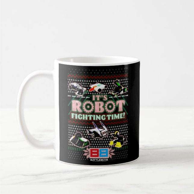 Taza De Café Batlebots Es Un Tiempo Robot De Lucha Fea (Izquierda)