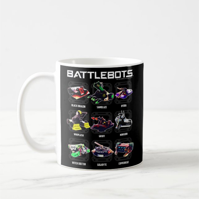 Taza De Café Batlebots Robot Photo Box Up (Izquierda)