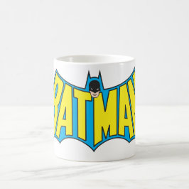 Taza De Café Batman | Logotipo azul amarillo vintage