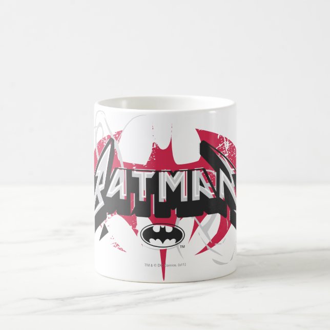 Taza De Café Batman | Red and Black Logo (Centro)