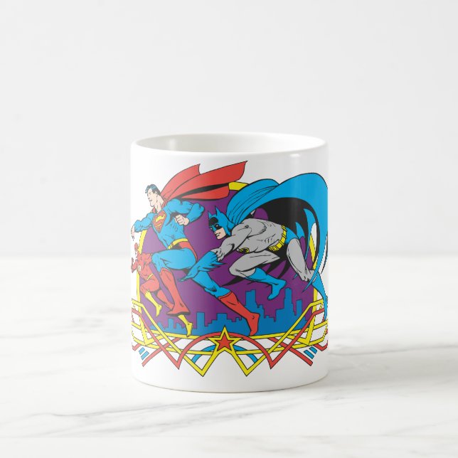 Taza De Café Batman + Superman + Flash (Centro)