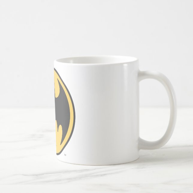 Taza De Café Batman Symbol | Dark Yellow Circle Logo (Derecha)