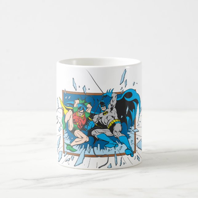 Taza De Café Batman y Robin Shatter Window (Centro)