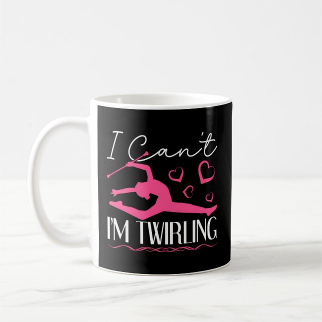 Taza De Café Baton Twirler No Puedo Twirling Majorette Dance (Izquierda)