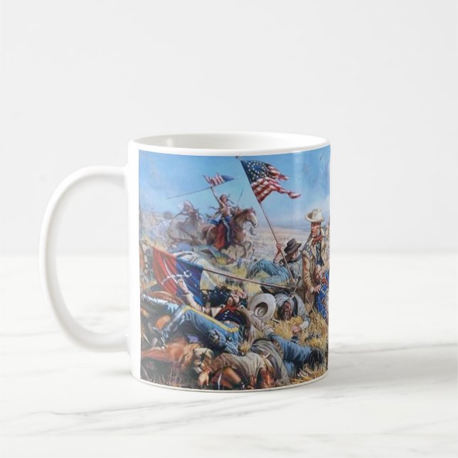 Taza De Café Battle of Little Bighorn Indian Wars  (Izquierda)