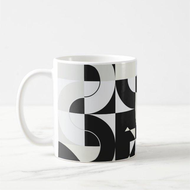 Taza De Café Bauhaus composition artwork made with abstract ele (Izquierda)