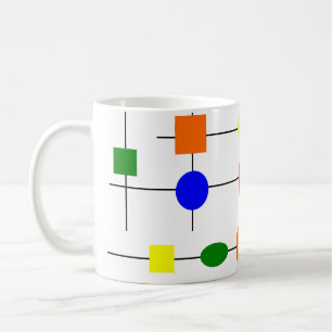 Taza De Café Bauhaus Grid Coffee Mug