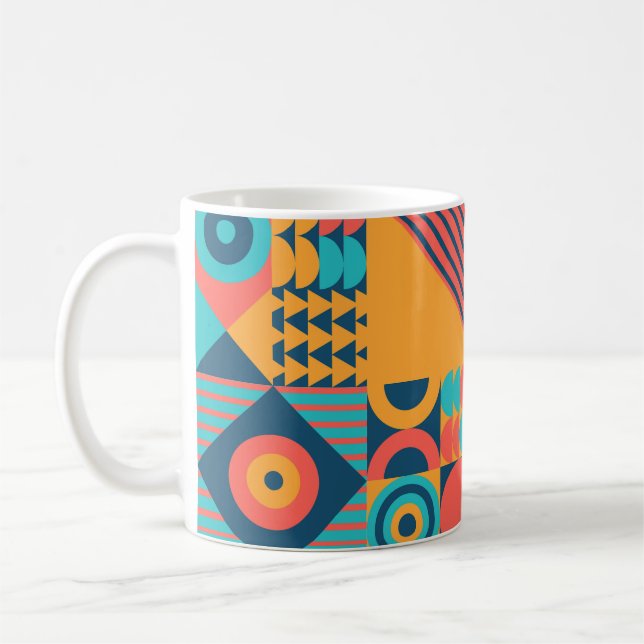 Taza De Café Bauhaus Retro: música geométrica de los años 70 (Izquierda)