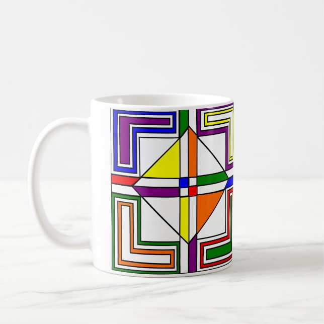 Taza De Café Bauhaus StainGlass (Izquierda)