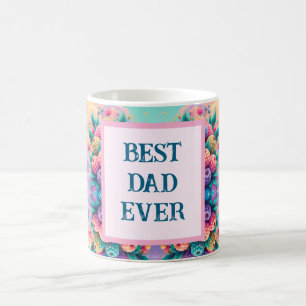 Taza De Café Bayas coloridas con el mejor papá de la historia