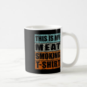 Taza De Café Bbq Fumador Tema Retro - Vintage Mi Carne Fumar