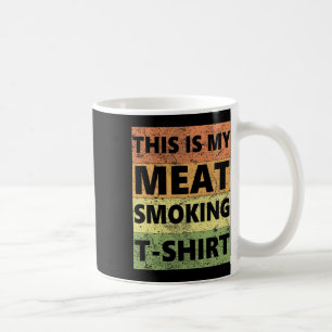 Taza De Café Bbq Fumador Tema Retro - Vintage Mi Carne Fumar