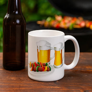Taza De Café BBQ Skewewewers y Beer Summer Cooking
