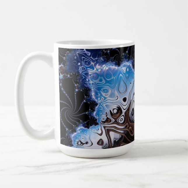 Taza De Café BBQSHOES: Diseño de arte fractal 103985 Big Mug (Izquierda)