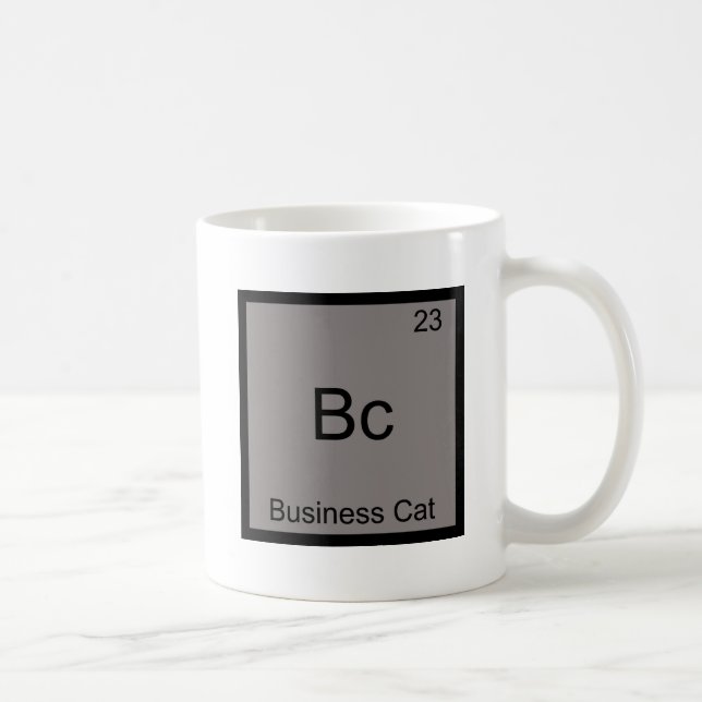 Taza De Café Bc - Gato Empresarial Símbolo de Elemento de Quími (Derecha)