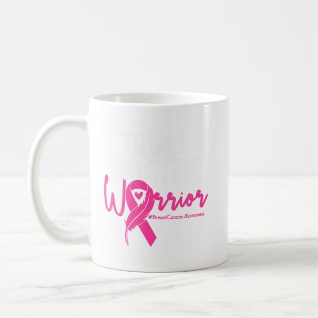 Taza De Café BC Triple Guerrero Negativo Cinta Rosa Cinta Cinta (Izquierda)
