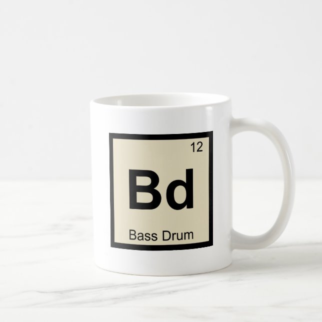Taza De Café Bd - Tabla periódica de química musical de tambor  (Derecha)