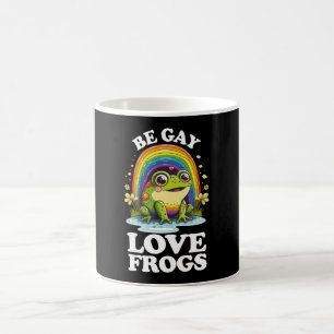 Taza De Café Be Gay Love Frots Funny LGBTQ Orgullo Rainbow Retr
