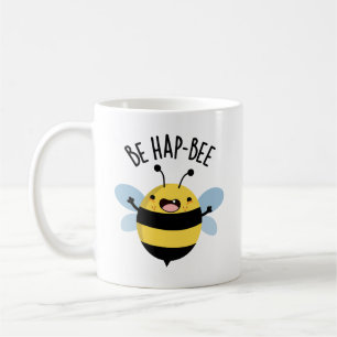 Taza De Café Be Hap-bee Funny Bee Pun