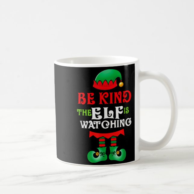 Taza De Café Be Kind Teacher Elf Christmas Anti Bullying Kindne (Derecha)