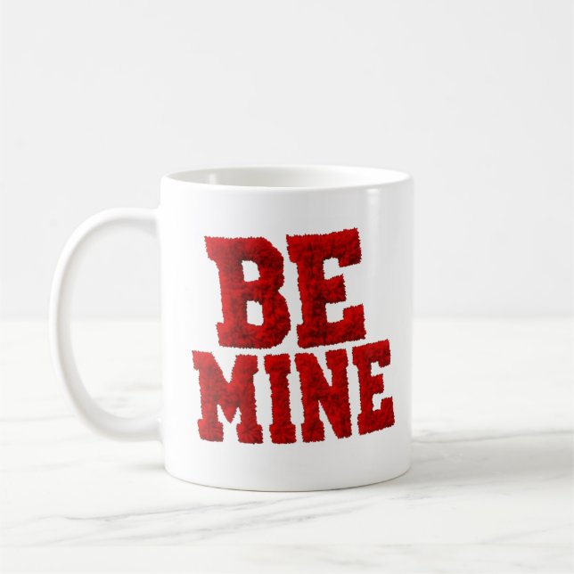 Taza De Café Be Mine Heart Love Coffee Cup Valentine's Day mug (Izquierda)