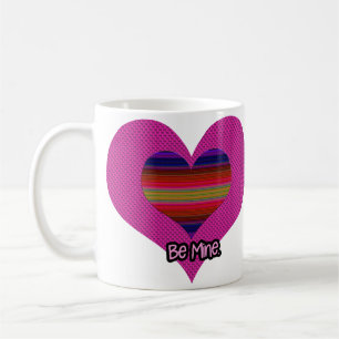 Taza De Café Be Mine Valentine Rainbow Heart Heart