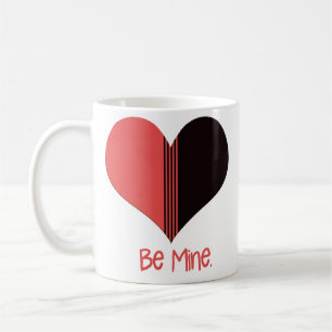 Taza De Café Be Mine Valentine Red Stripe Heart