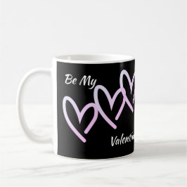 Taza De Café Be my Valentine Triple Heart Coffee Mug