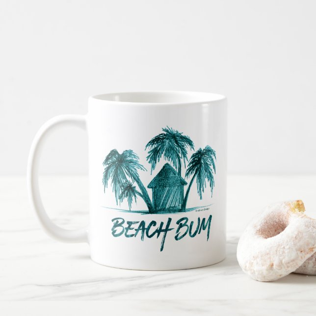 Taza De Café Beach Bum Coffee Mug (Con donut)