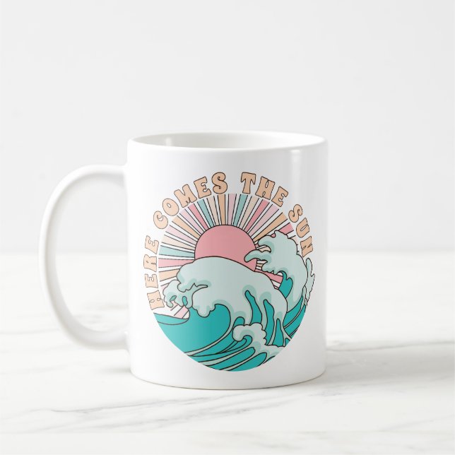 Taza De Café Beach Coffee Mug | Café de verano Mug | (Izquierda)