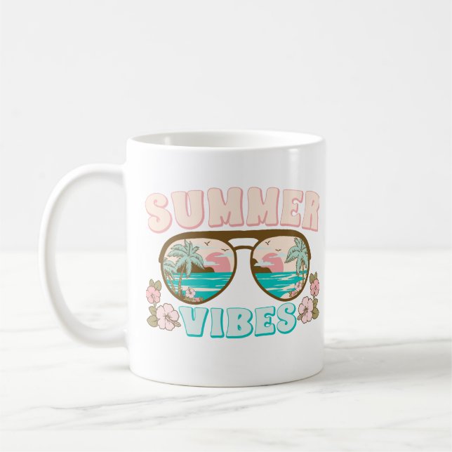 Taza De Café Beach Coffee Mug | Café de verano Mug | (Izquierda)